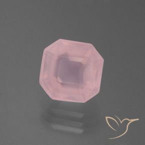 Quarzo rosa Rosa medio rosa naturale da 3.50 ct, Ottagonale / Taglio smeraldo, Trasparente