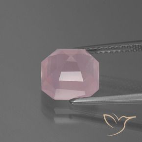 Quarzo rosa Rosa medio rosa naturale da 3.50 ct, Ottagonale / Taglio smeraldo, Trasparente