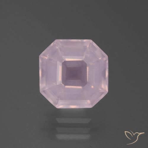 4.35ct Naturale Rosa chiaro Quarzo rosa, Taglio smeraldo, Trasparente