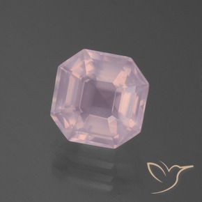 Quarzo rosa Rosa chiaro naturale da 4.35 ct, Ottagonale / Taglio smeraldo, Trasparente