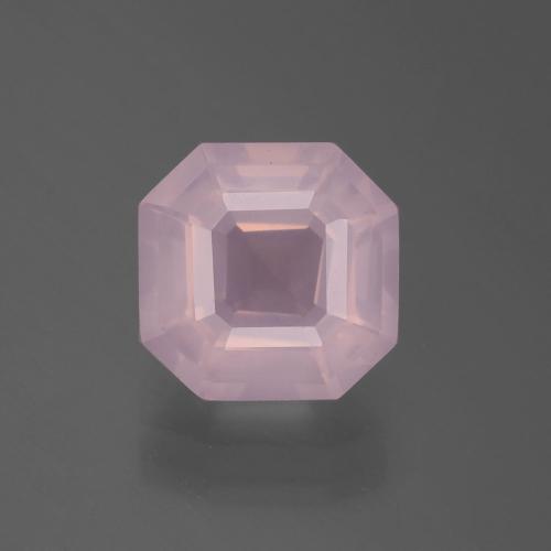 Quarzo rosa Rosa chiaro naturale da 3.08 ct, Taglio smeraldo, Trasparente