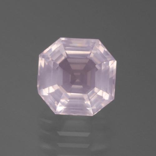 Quarzo rosa Rosa chiaro naturale da 3.38 ct, Taglio smeraldo, Trasparente