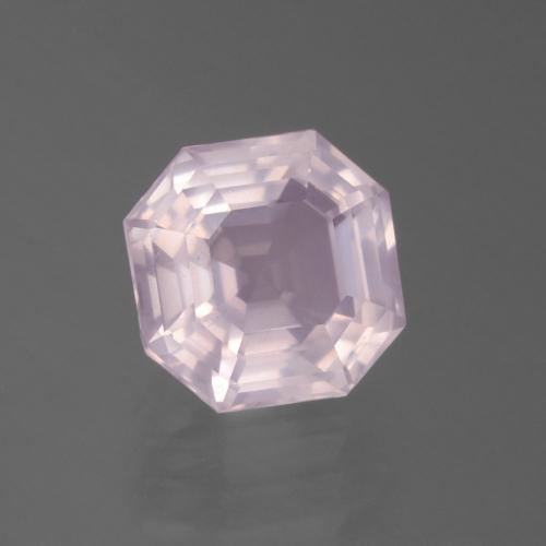 Quarzo rosa Rosa chiaro naturale da 3.38 ct, Taglio smeraldo, Trasparente