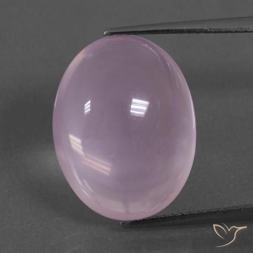 Quarzo rosa naturale rosa da 14,42 ct, taglio ovale, trasparente