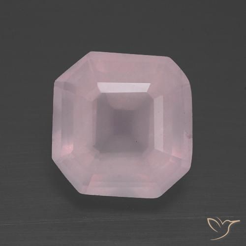 3.29ct Naturale Rosa chiaro Quarzo rosa, Taglio smeraldo, Trasparente