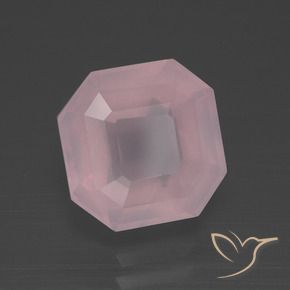 Quarzo rosa Rosa chiaro naturale da 3.91 ct, Ottagonale / Taglio smeraldo, Trasparente