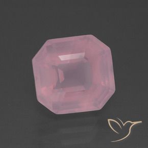 Quarzo rosa Rosa medio naturale da 3.81 ct, Ottagonale / Taglio smeraldo, Trasparente