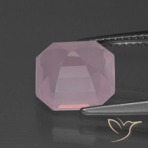 Quarzo rosa Rosa medio naturale da 3.81 ct, Ottagonale / Taglio smeraldo, Trasparente