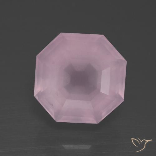 3.71ct Naturale Rosa chiaro Quarzo rosa, Taglio smeraldo, Trasparente