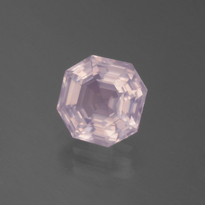 Quarzo rosa Rosa Ciliegia Chiaro naturale da 2.56 ct, Taglio smeraldo, Trasparente