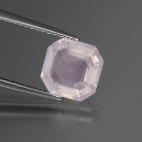 Quarzo rosa Rosa Molto Chiaro naturale da 2.17 ct, Taglio smeraldo, Trasparente