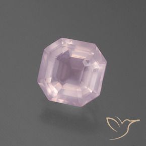 Quarzo rosa Rosa chiaro naturale da 2.85 ct, Ottagonale / Taglio smeraldo, Trasparente