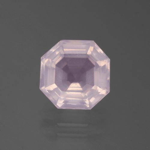 Quarzo rosa Rosa chiaro naturale da 3.35 ct, Taglio smeraldo, Trasparente