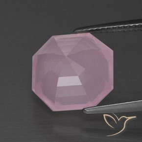 Quarzo rosa Rosa chiaro naturale da 7.57 ct, Ottagonale / Taglio smeraldo, Trasparente