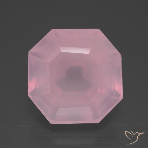 Quarzo rosa Rosa medio rosa naturale da 11.28 ct, Ottagonale / Taglio smeraldo, Trasparente