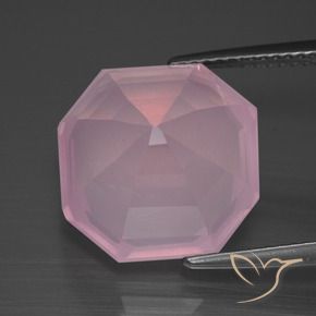 Quarzo rosa Rosa medio rosa naturale da 11.28 ct, Ottagonale / Taglio smeraldo, Trasparente