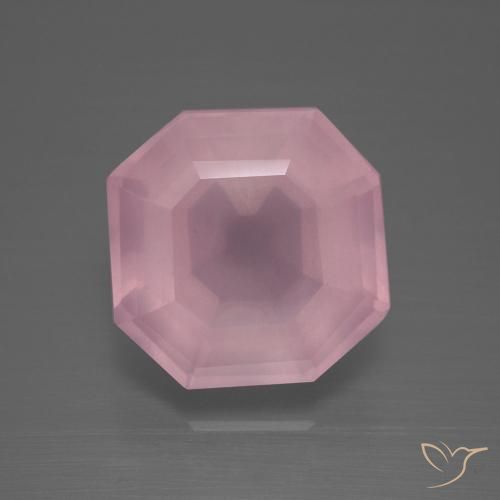 9.63ct Naturale Rosa medio rosa Quarzo rosa, Taglio smeraldo, Trasparente