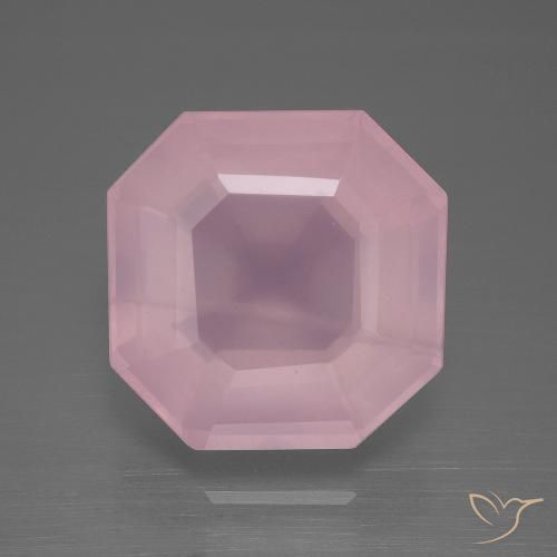 12.72ct Naturale Rosa medio rosa Quarzo rosa, Taglio smeraldo, Trasparente
