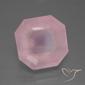 Quarzo rosa Rosa medio rosa naturale da 12.72 ct, Ottagonale / Taglio smeraldo, Trasparente