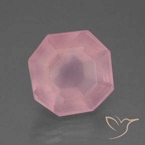 Quarzo rosa Rosa medio naturale da 12.80 ct, Ottagonale / Taglio smeraldo, Trasparente