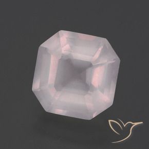 Quarzo rosa Rosa Molto Chiaro naturale da 2.99 ct, Ottagonale / Taglio smeraldo, Trasparente