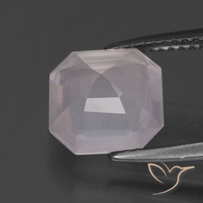 Quarzo rosa Rosa Molto Chiaro naturale da 2.99 ct, Ottagonale / Taglio smeraldo, Trasparente