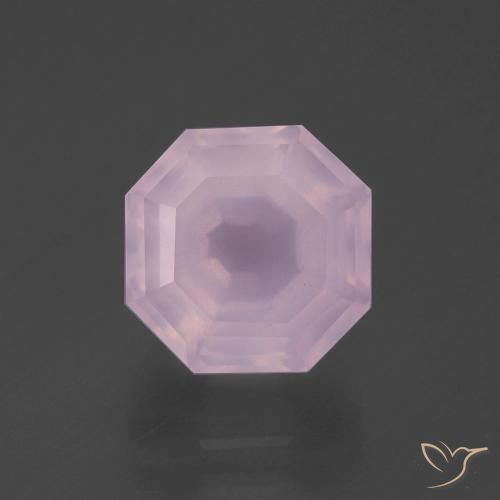 4.68ct Naturale Rosa gomma da masticare Quarzo rosa, Taglio smeraldo, Trasparente