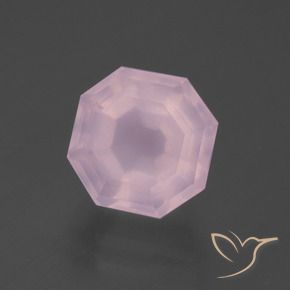 Quarzo rosa Rosa gomma da masticare naturale da 4.68 ct, Ottagonale / Taglio smeraldo, Trasparente