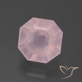 Quarzo rosa Rosa rosa naturale da 5.07 ct, Ottagonale / Taglio smeraldo, Trasparente