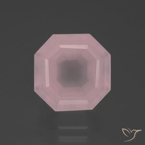 Quarzo rosa Rosa medio naturale da 6.04 ct, Ottagonale / Taglio smeraldo, Trasparente
