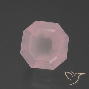 Quarzo rosa Rosa medio naturale da 6.04 ct, Ottagonale / Taglio smeraldo, Trasparente