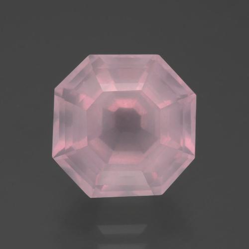Quarzo rosa Rosa medio naturale da 5.02 ct, Taglio smeraldo, Trasparente