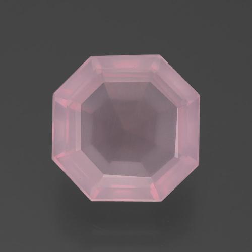 Quarzo rosa Rosa rosa naturale da 5.34 ct, Taglio smeraldo, Trasparente