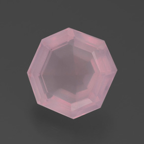 Quarzo rosa Rosa rosa naturale da 5.34 ct, Taglio smeraldo, Trasparente