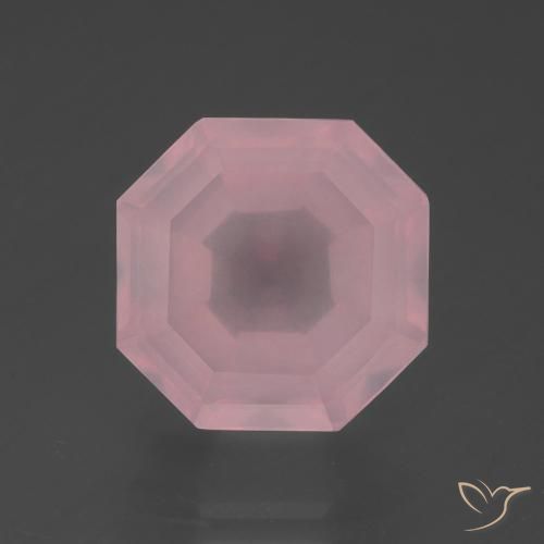 6.17ct Naturale Rosa medio Quarzo rosa, Taglio smeraldo, Trasparente
