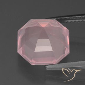 Quarzo rosa Rosa medio naturale da 6.25 ct, Ottagonale / Taglio smeraldo, Trasparente