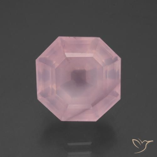 8.16ct Naturale Rosa rosa Quarzo rosa, Taglio smeraldo, Trasparente