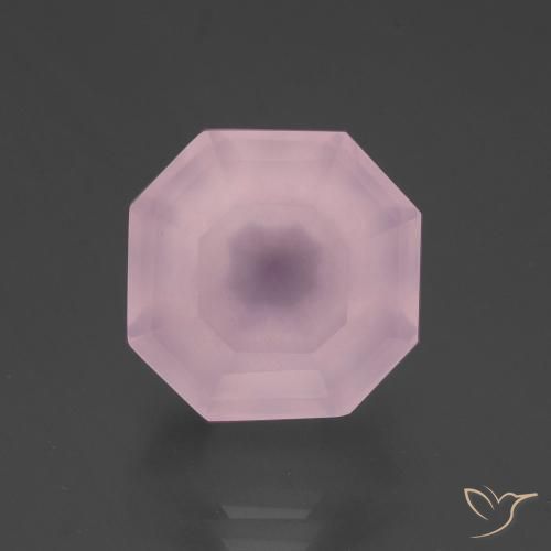 9.02ct Naturale Rosa gomma da masticare Quarzo rosa, Taglio smeraldo, Trasparente