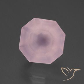 Quarzo rosa Rosa gomma da masticare naturale da 9.02 ct, Ottagonale / Taglio smeraldo, Trasparente
