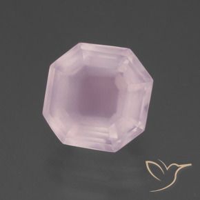 Quarzo rosa Rosa gomma da masticare naturale da 7.58 ct, Ottagonale / Taglio smeraldo, Trasparente