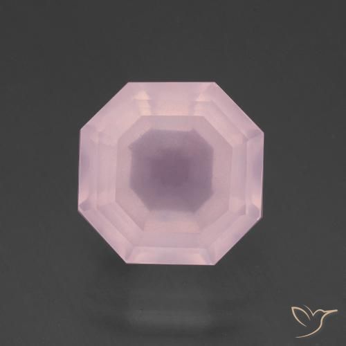 Quarzo rosa Rosa gomma da masticare naturale da 7.76 ct, Ottagonale / Taglio smeraldo, Trasparente
