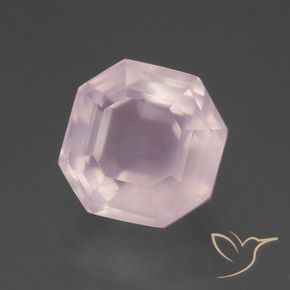 Quarzo rosa Rosa chiaro naturale da 9.25 ct, Ottagonale / Taglio smeraldo, Trasparente