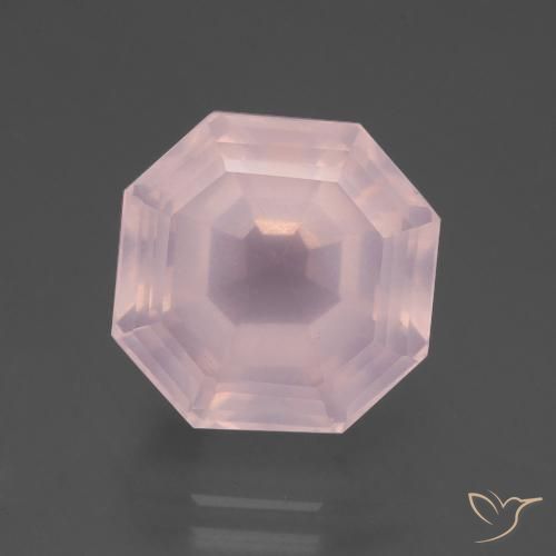 9.82ct Naturale Rosa chiaro Quarzo rosa, Taglio smeraldo, Trasparente