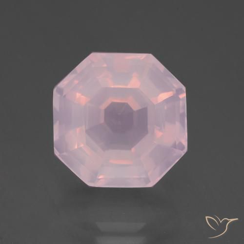 9.46ct Naturale Rosa chiaro Quarzo rosa, Taglio smeraldo, Trasparente