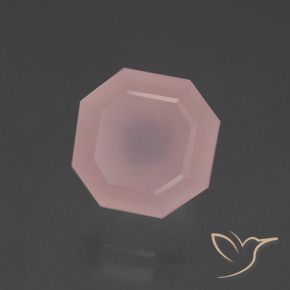 Quarzo rosa Rosa medio naturale da 6.64 ct, Ottagonale / Taglio smeraldo, Trasparente