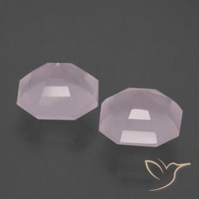 Gemme di Quarzo rosa Rosa chiaro naturale da 12.98 ct, Ottagonale / Taglio smeraldo, Trasparente