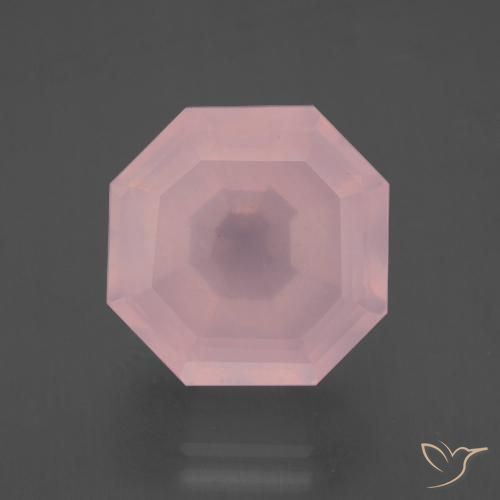 12.55ct Naturale Rosa medio Quarzo rosa, Taglio smeraldo, Trasparente