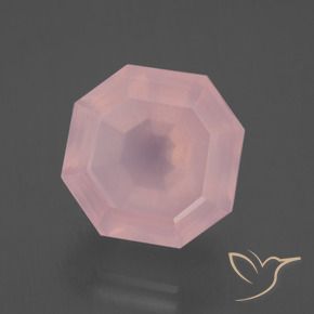 Quarzo rosa Rosa medio naturale da 12.55 ct, Ottagonale / Taglio smeraldo, Trasparente
