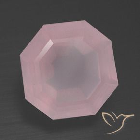 Quarzo rosa Rosa rosa naturale da 9.81 ct, Ottagonale / Taglio smeraldo, Trasparente