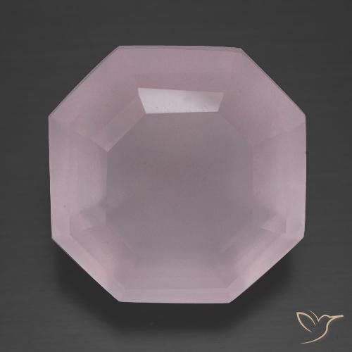 14.67ct Naturale Rosa chiaro Quarzo rosa, Taglio smeraldo, Trasparente
